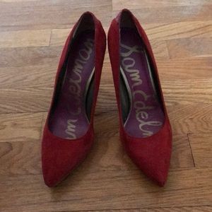 Sam Edelman Red Suede Pumps